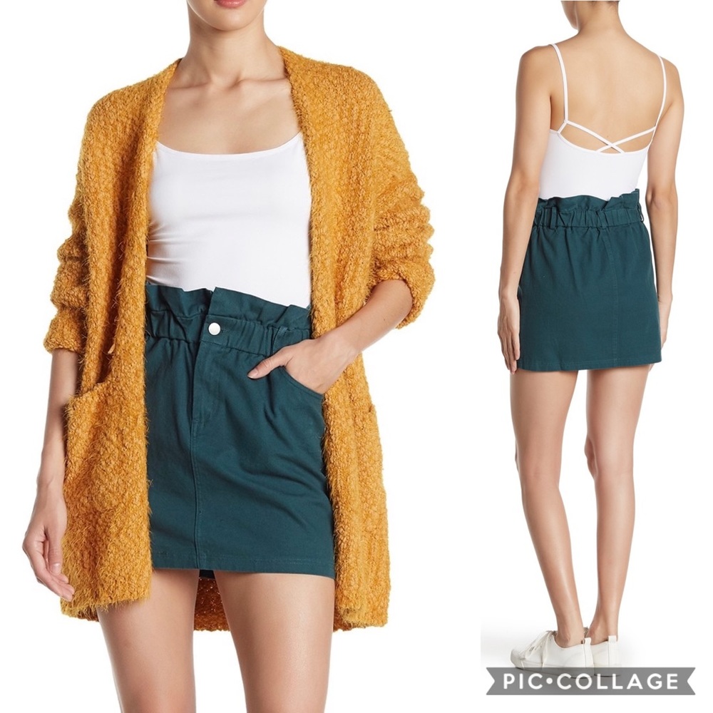 NWT Wild Honey Paperbag Twill Mini Skirt